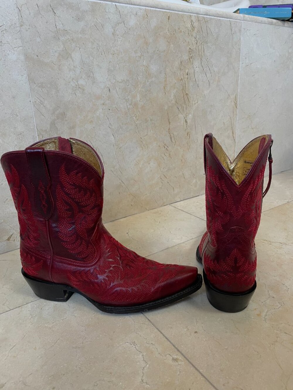 Ariat Cate Snip Toe Cowboy Boot Womens 8 - Picture 3 of 9